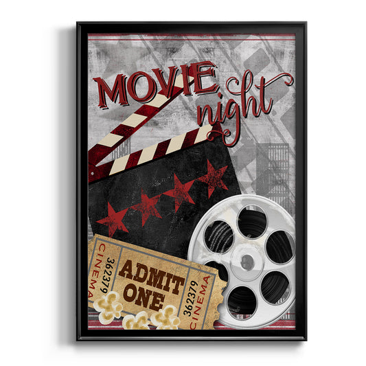 Movie Night II - Modern Framed Canvas Print