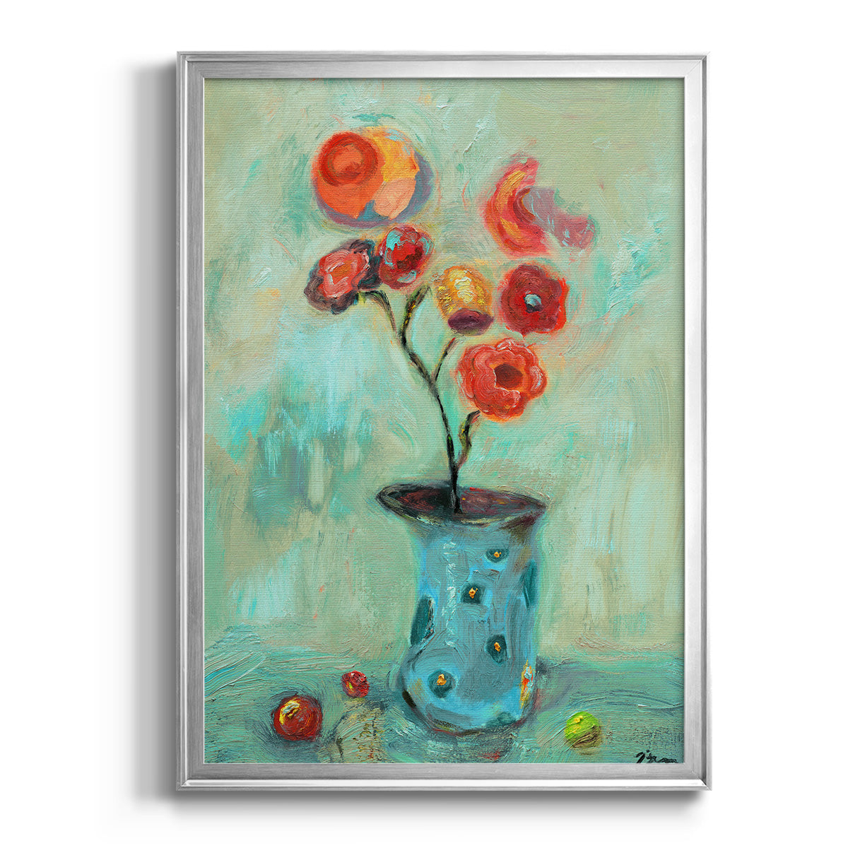 Orange Pop - Modern Framed Canvas Print