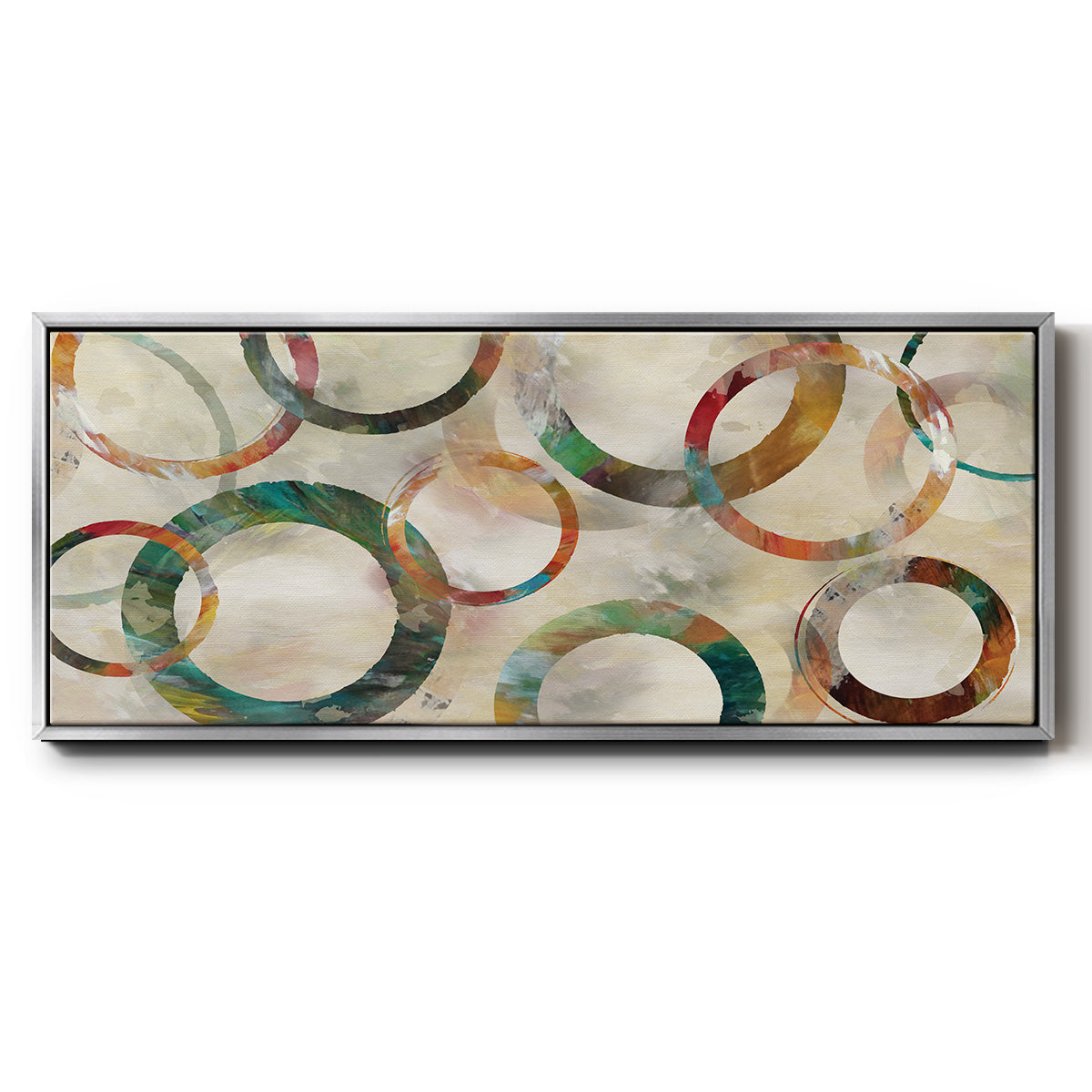 Rings Galore - Floater Framed Canvas Print