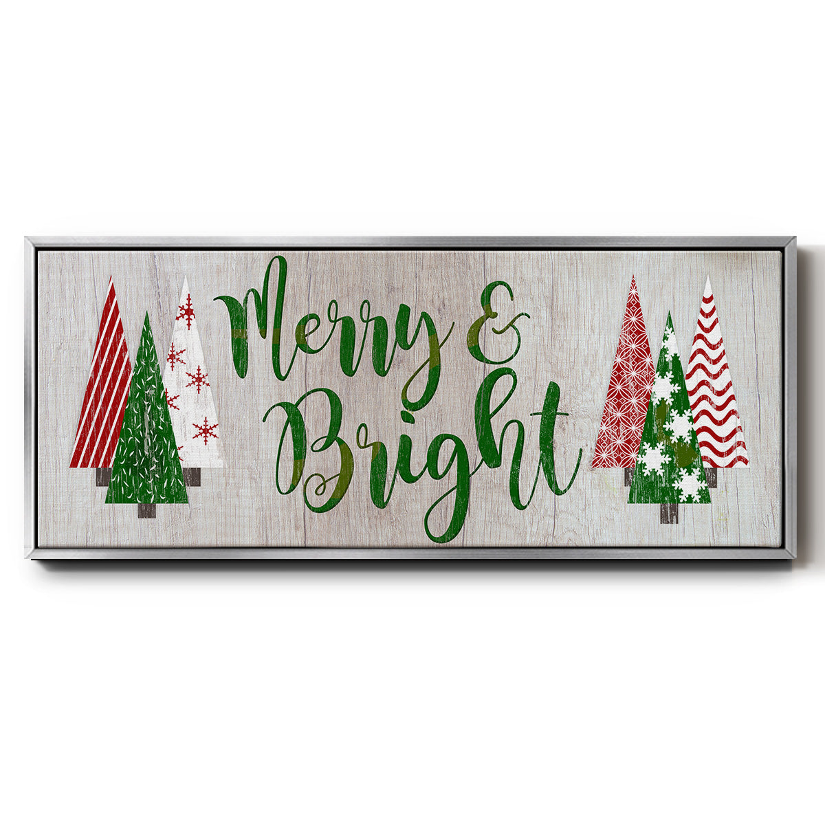 Merry & Bright - Floater Framed Canvas Print