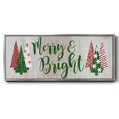 Merry & Bright - Floater Framed Canvas Print