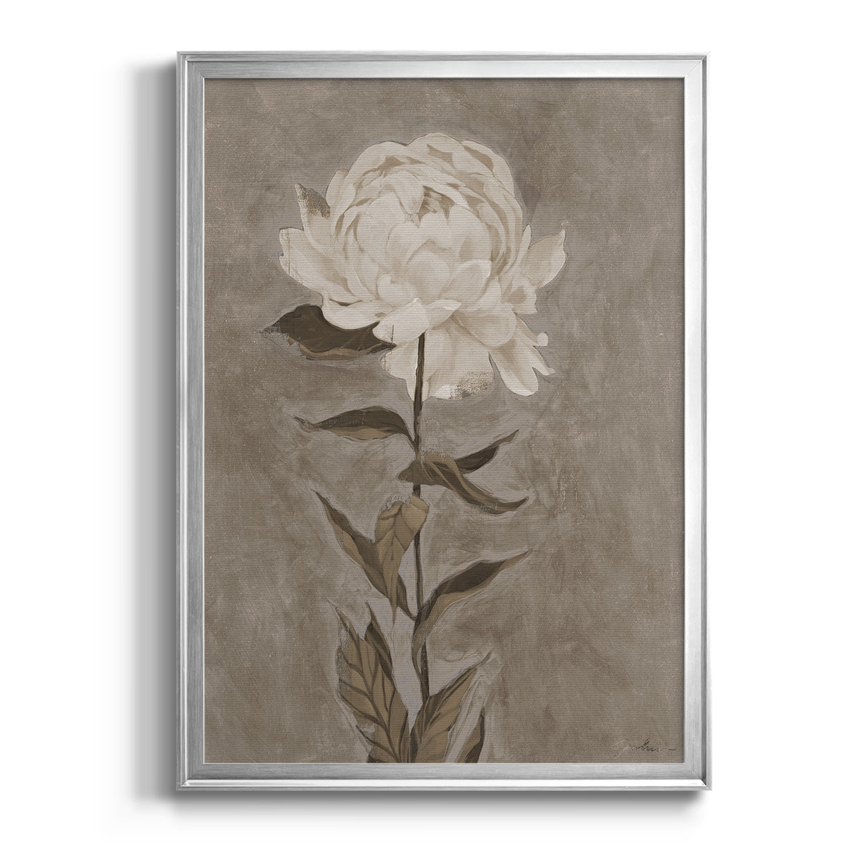 Pretty As A Peony I - Modern Framed Canvas Print