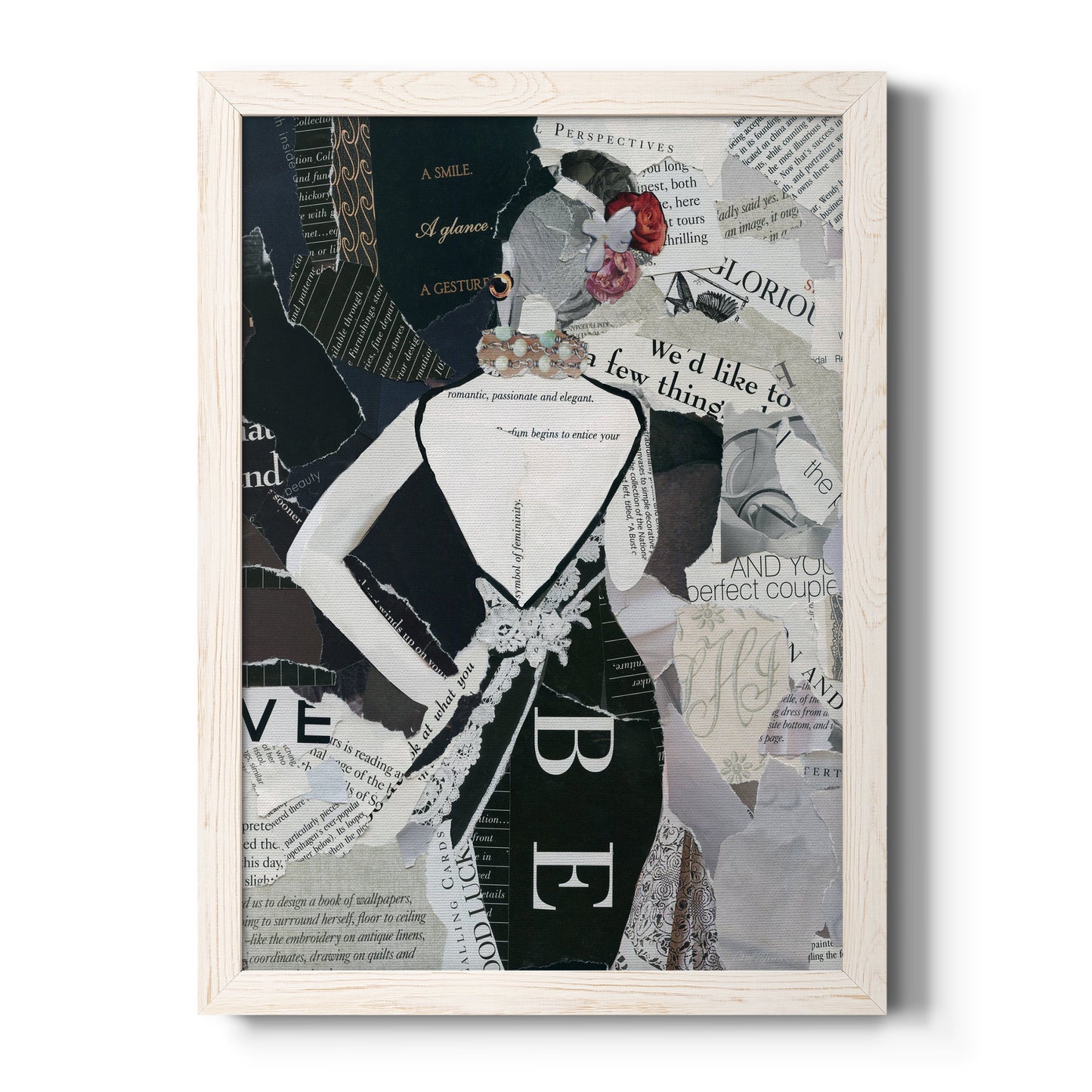 Fashion Mosaic II - Barnwood Framed Canvas Print