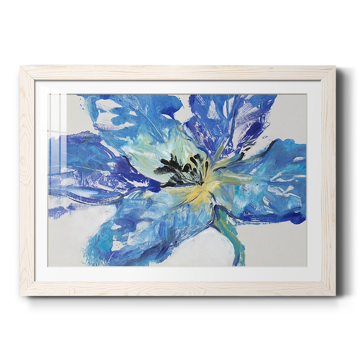 Fleur Bleue II - Barnwood Framed Art Print