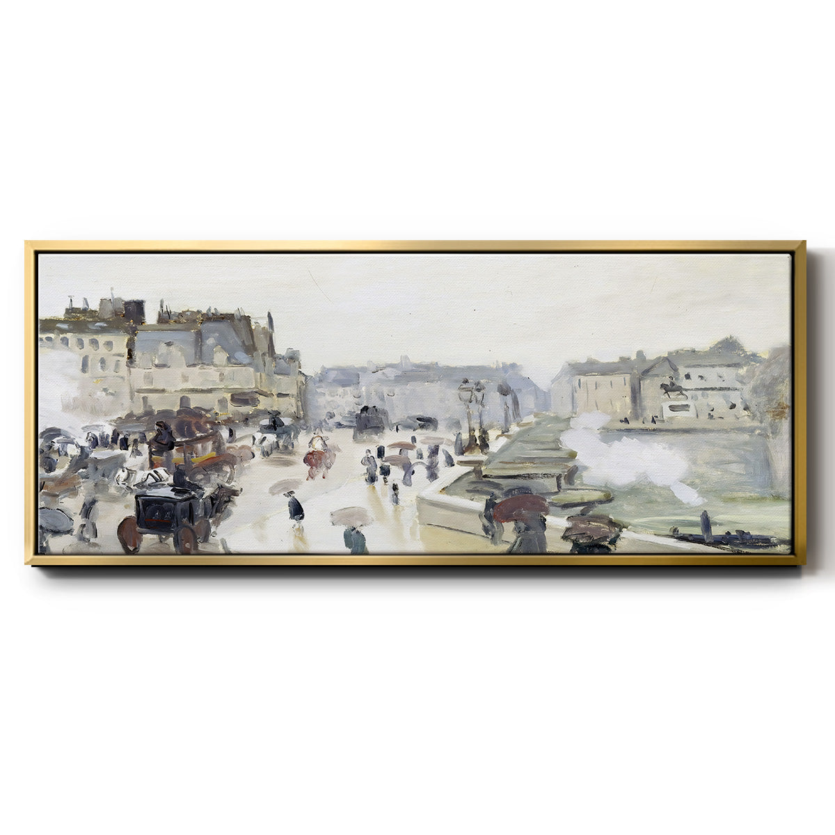 The Pont Neuf, 1872 - Floater Framed Canvas Print