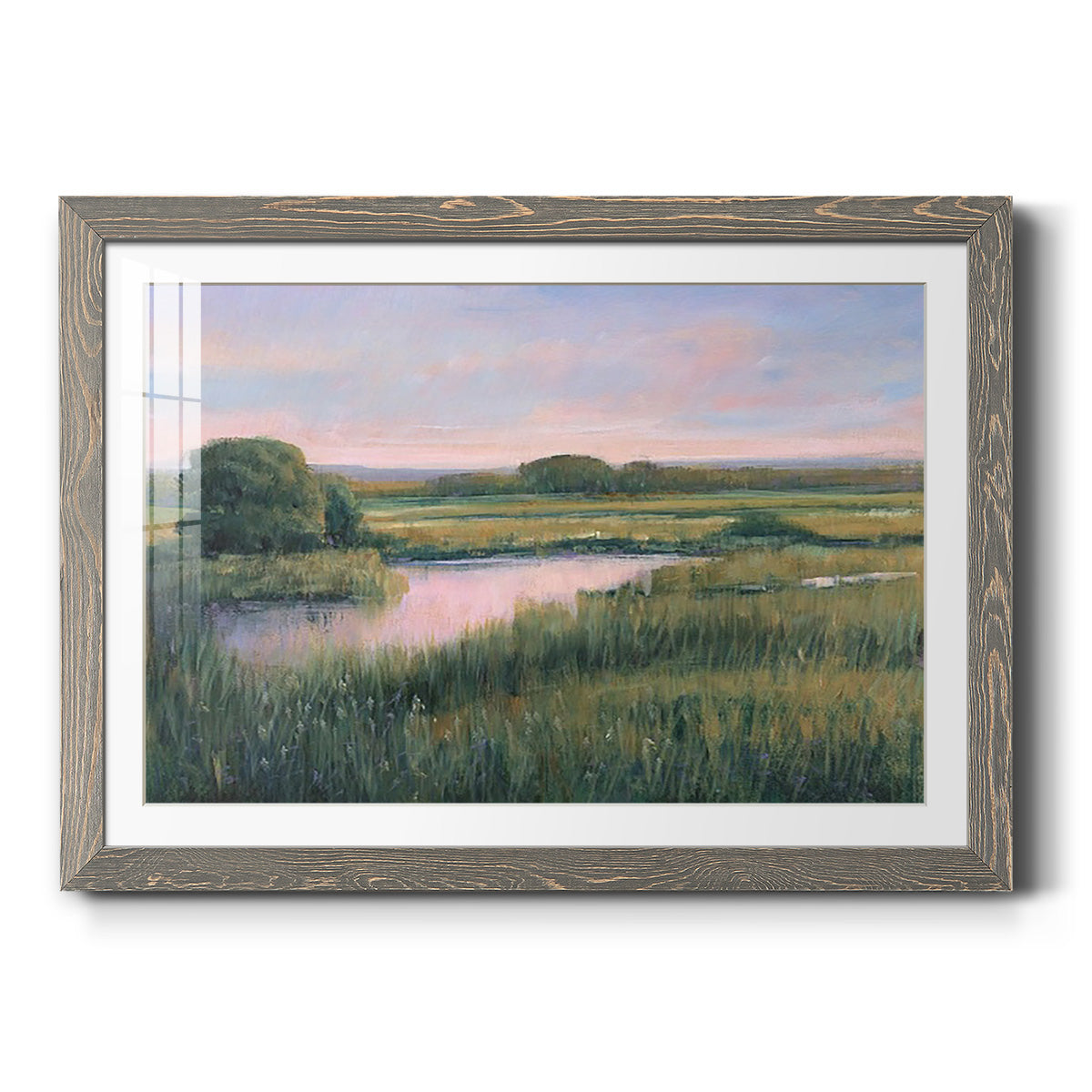 Spring Marsh I - Barnwood Framed Art Print