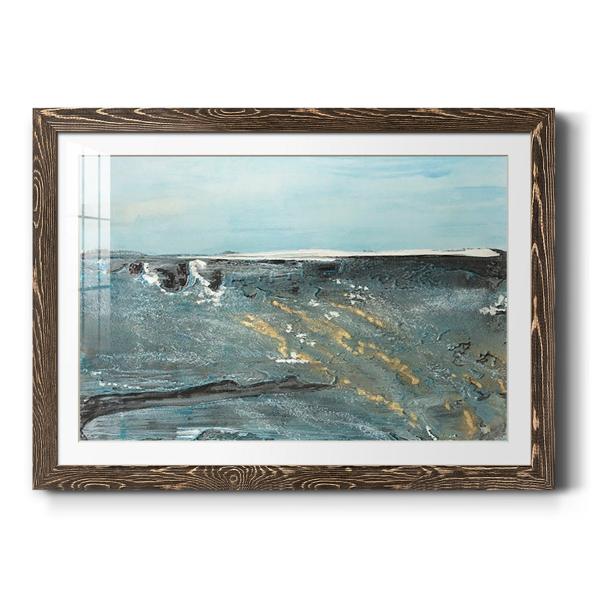 Flow of Love in Ocean II - Barnwood Framed Art Print