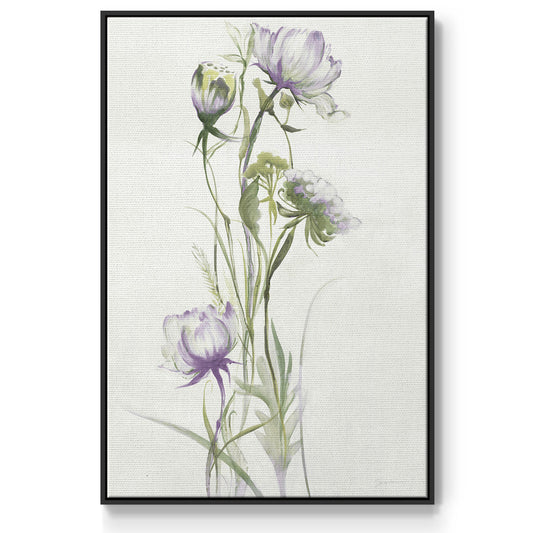 Late Summer Wildflowers I V30 - Floater Framed Canvas Print