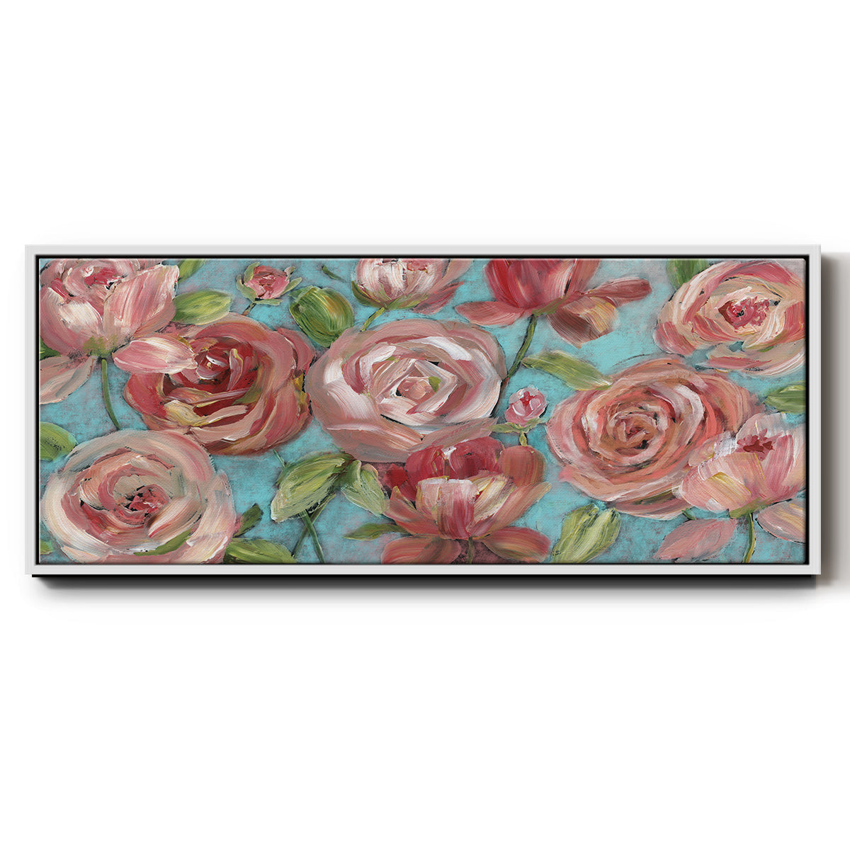 Peaches and Cream - Floater Framed Canvas Print