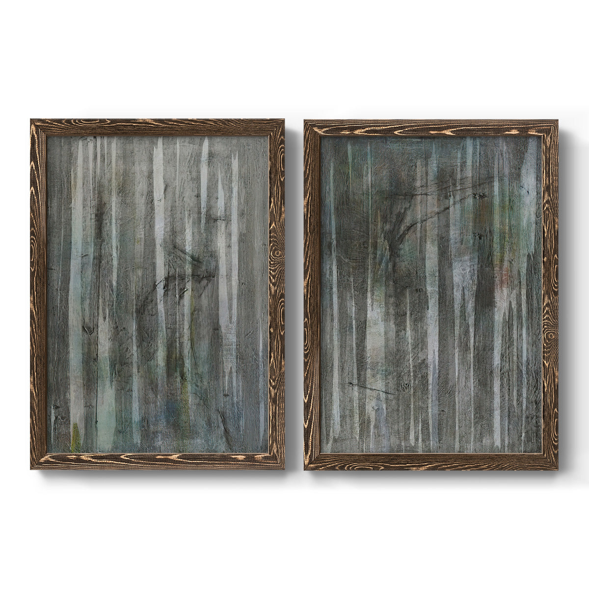 Birch Forest Abstracts I - Premium Framed Canvas 2 Piece Set - Ready to Hang