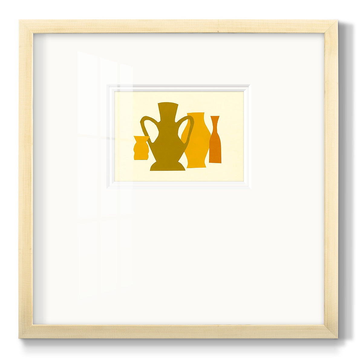 Posing Pottery I - Double Matboard Framed Print