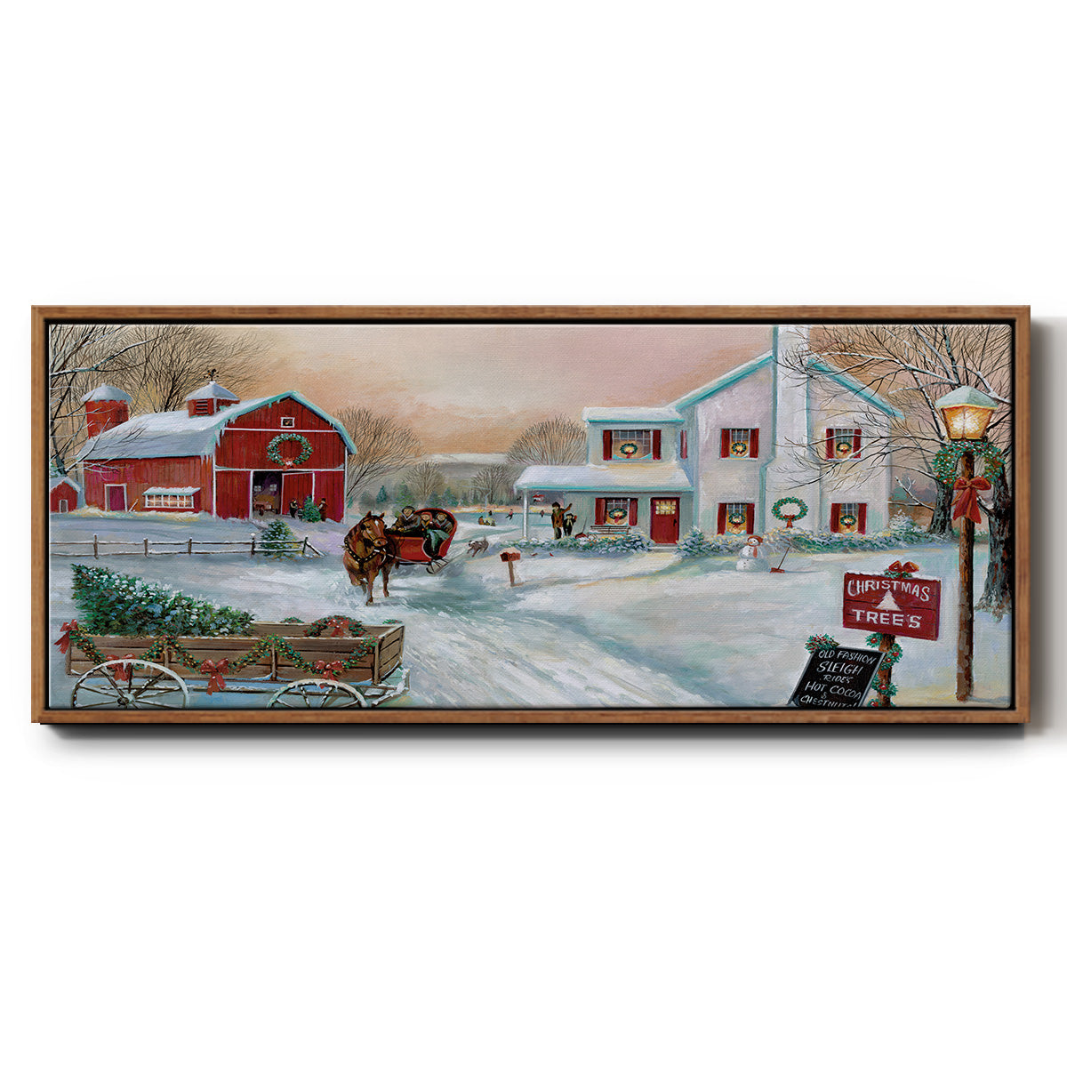 Christmas Tree Farm - Floater Framed Canvas Print
