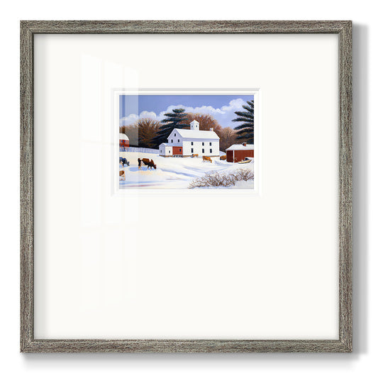 Winter Barn IV - Double Matboard Framed Print