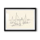 Coastal Contour Sketch II Premium Framed Print - Ready to Hang