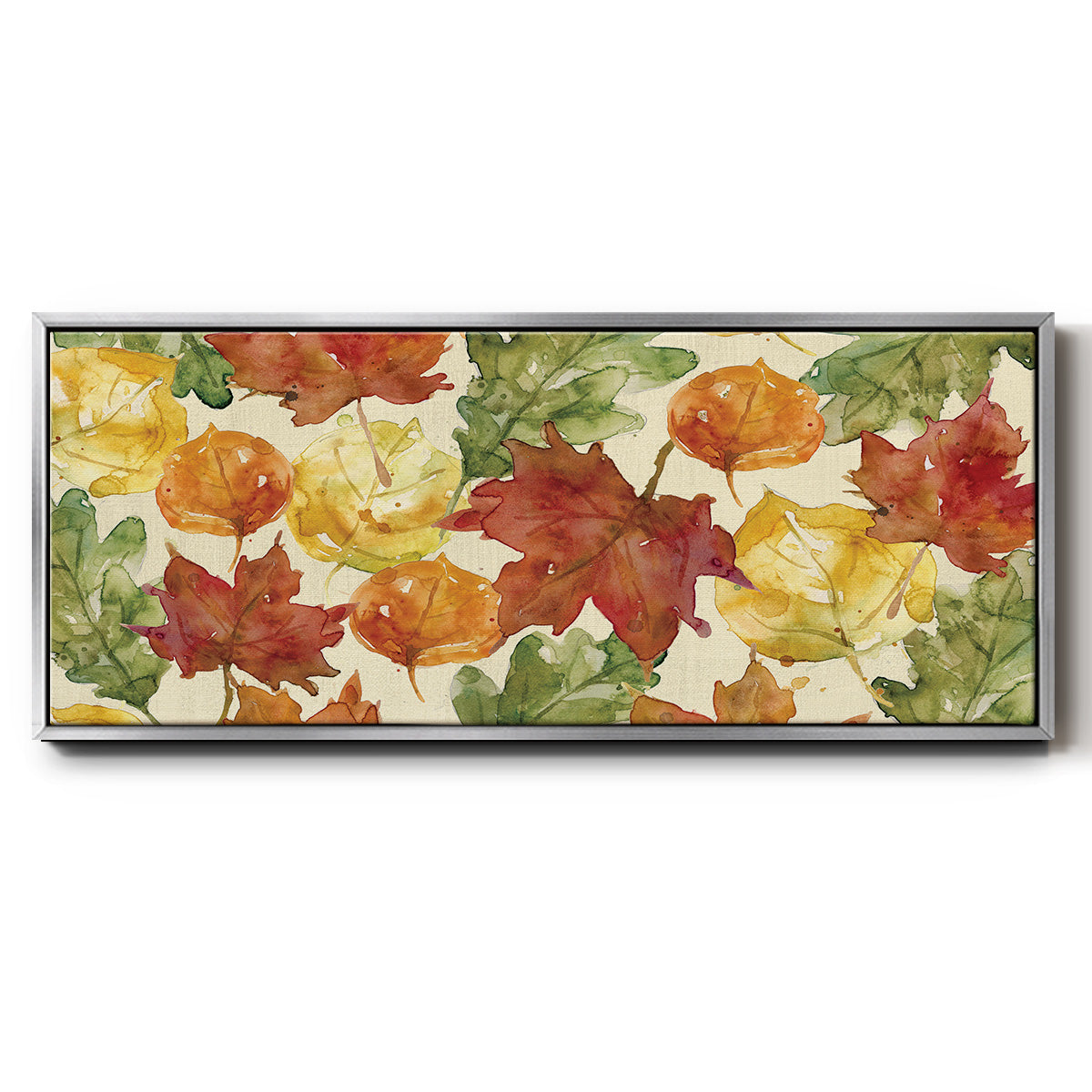 Autumn Leaves - Floater Framed Canvas Print
