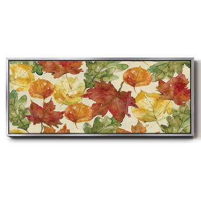Autumn Leaves - Floater Framed Canvas Print