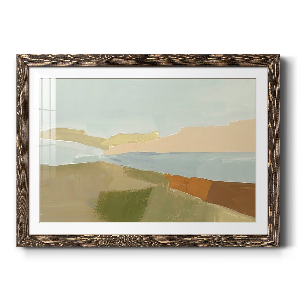 Stacked Landscape III - Barnwood Framed Art Print