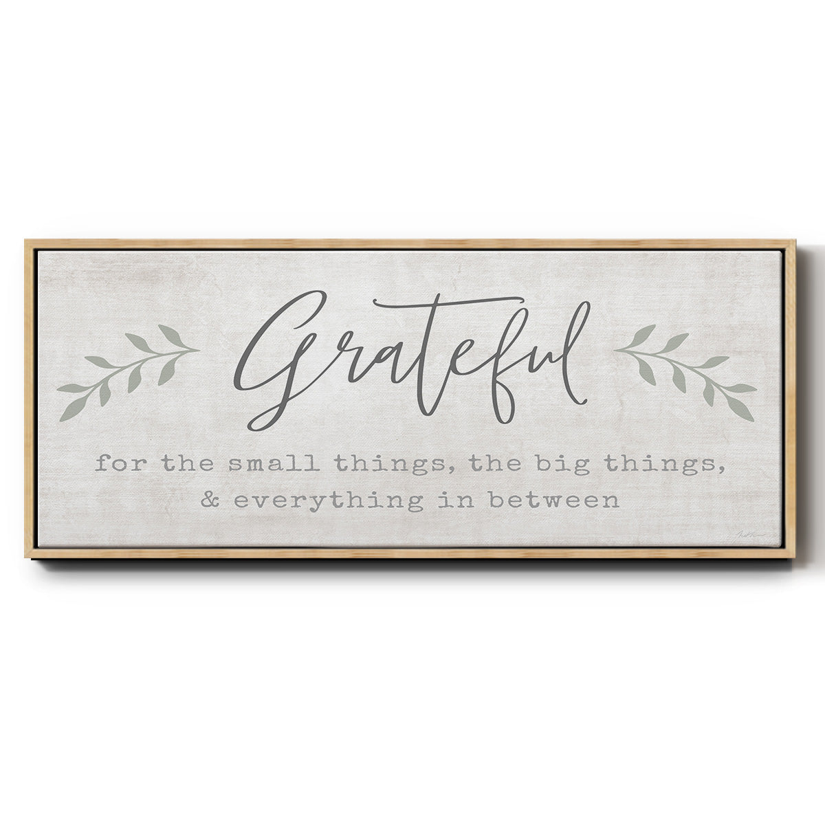 Grateful for Everything - Floater Framed Canvas Print