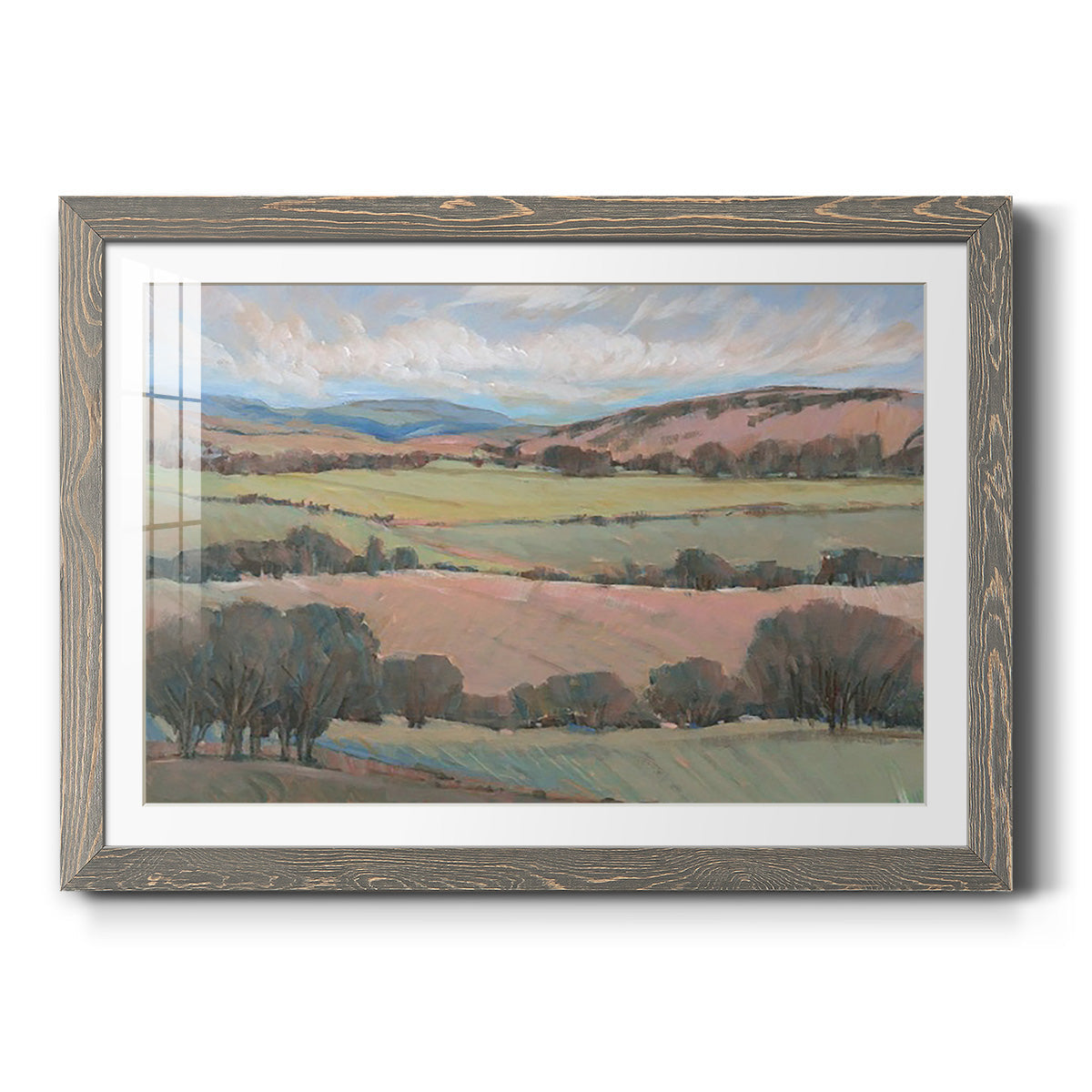 Hilly Countryside I - Barnwood Framed Art Print