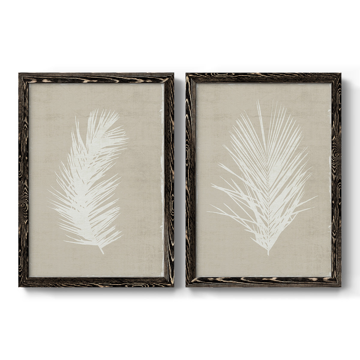 Palm Oasis I   - Premium Framed Canvas 2 Piece Set - Ready to Hang