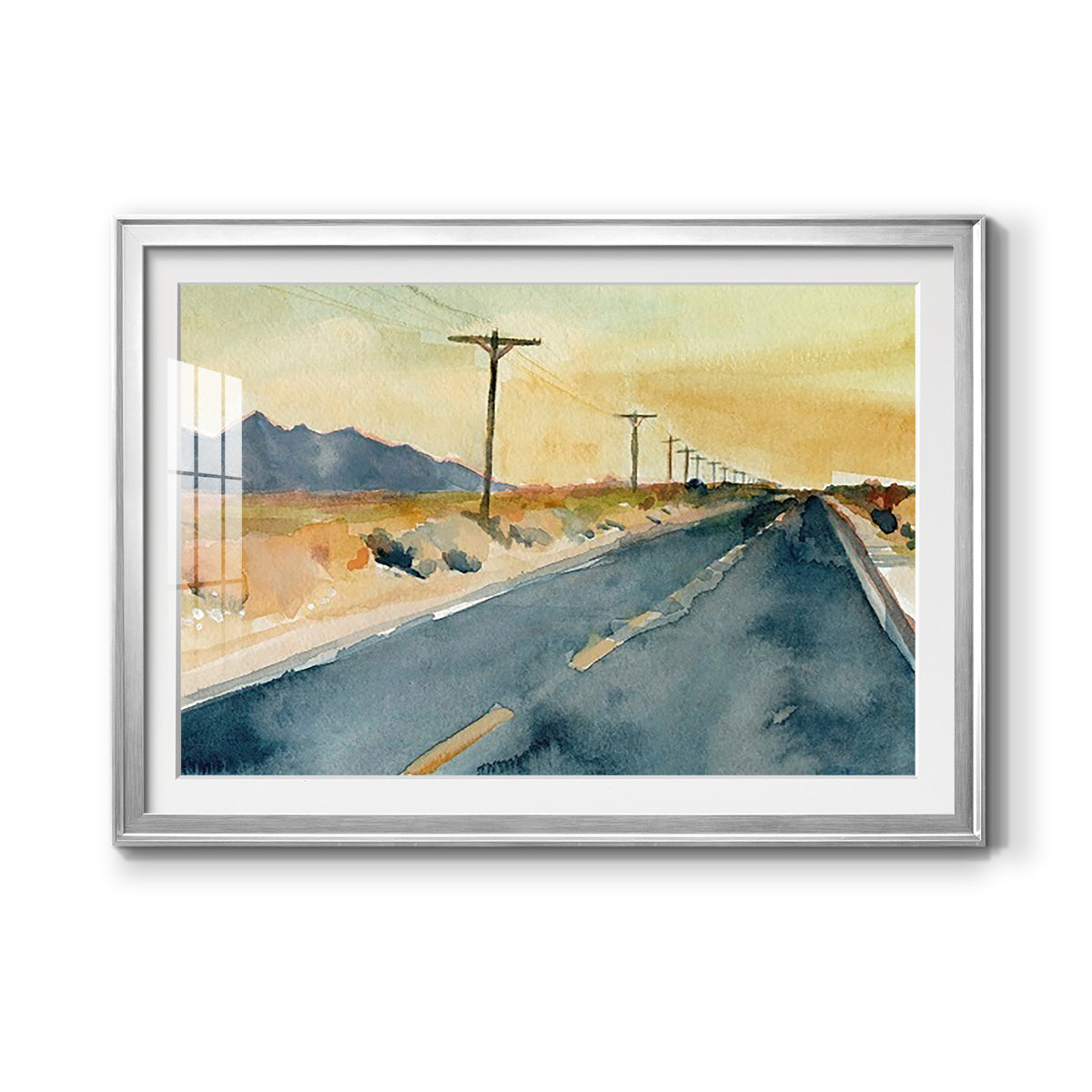 Deserted Highway II Premium Framed Print - Ready to Hang