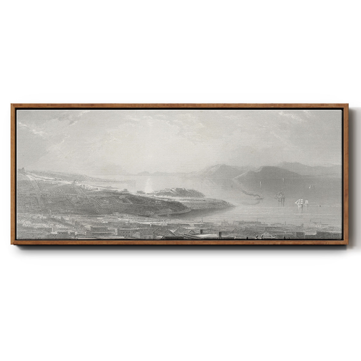 Golden Gate - Floater Framed Canvas Print