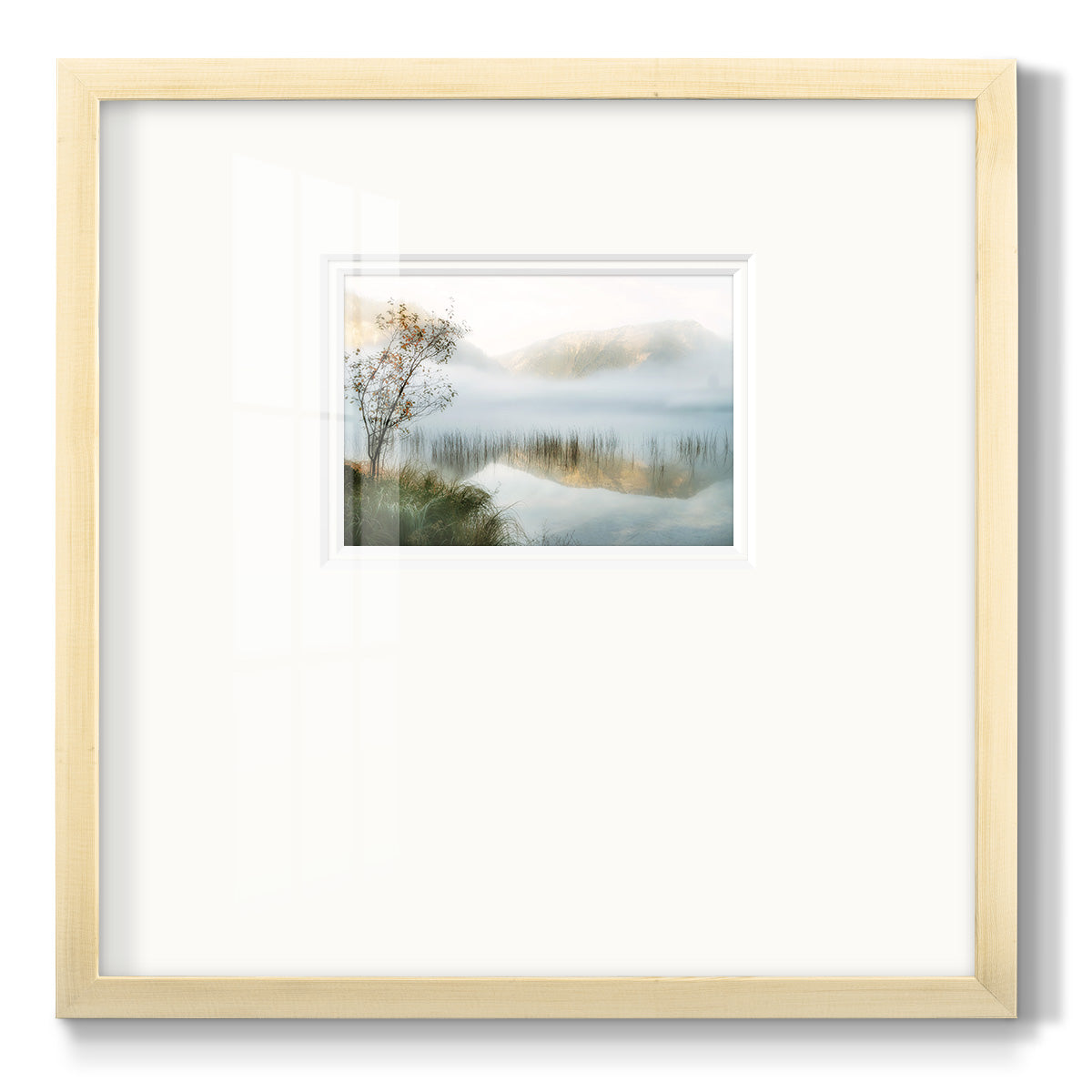 Golden Mirror of October - Double Matboard Framed Print