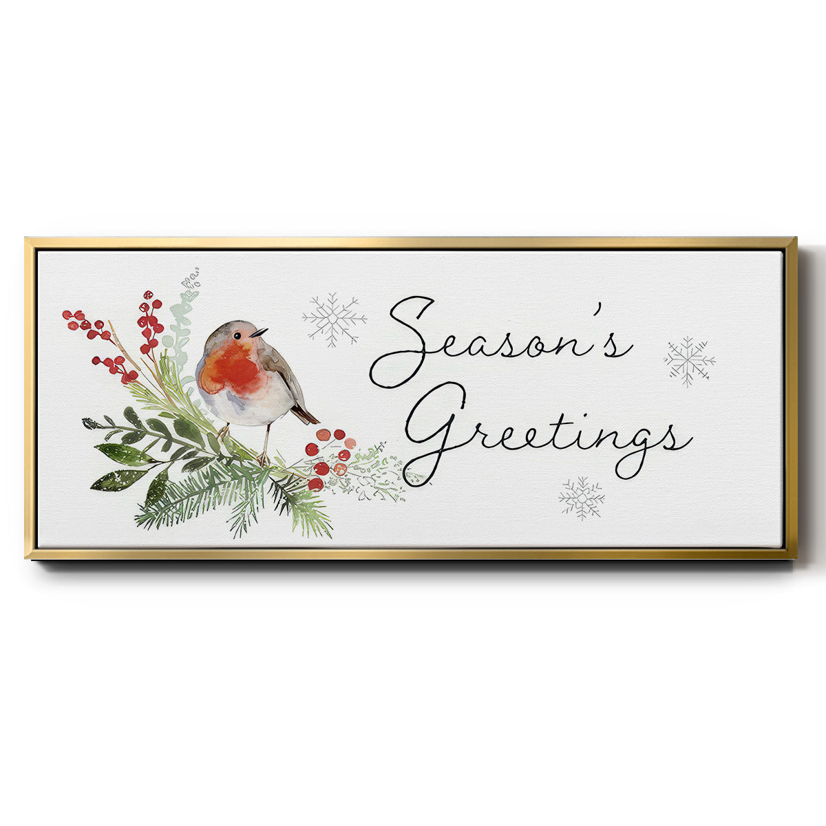 Winter Visitor Collection D - Floater Framed Canvas Print