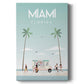 Illustrated Miami Beach I Premium Gallery Wrapped Canvas - Ready to Hang