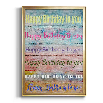 Birthday Song - Modern Framed Canvas Print