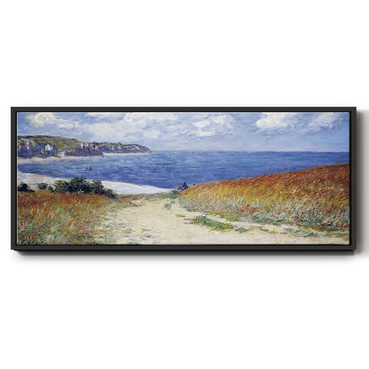 The Passage to the Sea Near Pourville, 1882 - Floater Framed Canvas Print