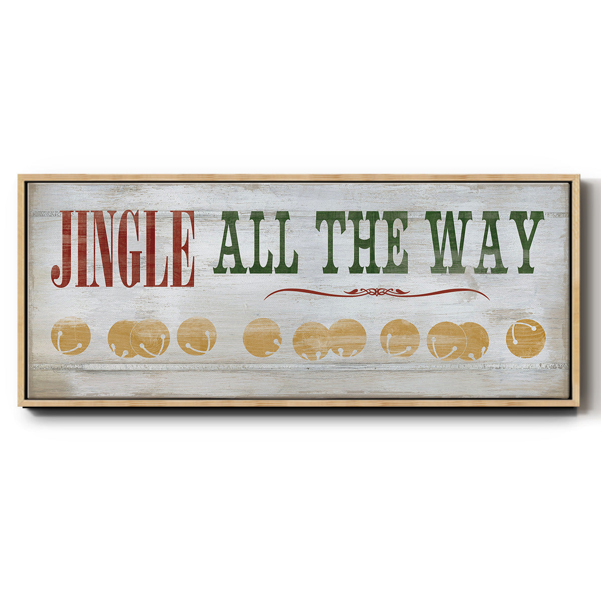 Jingle All the Way - Floater Framed Canvas Print