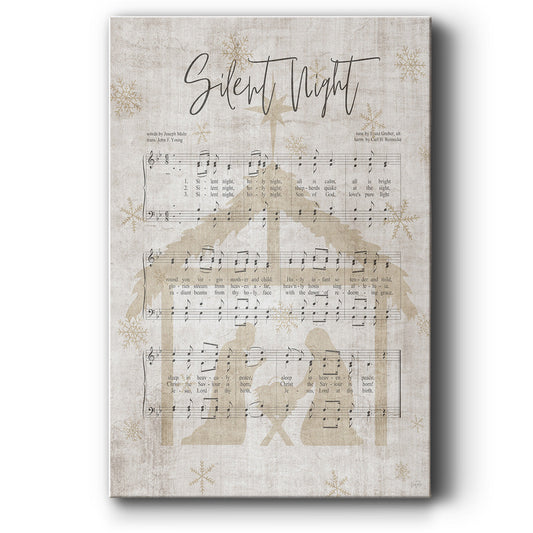 Silent Night Song Sheet - Canvas Art Print