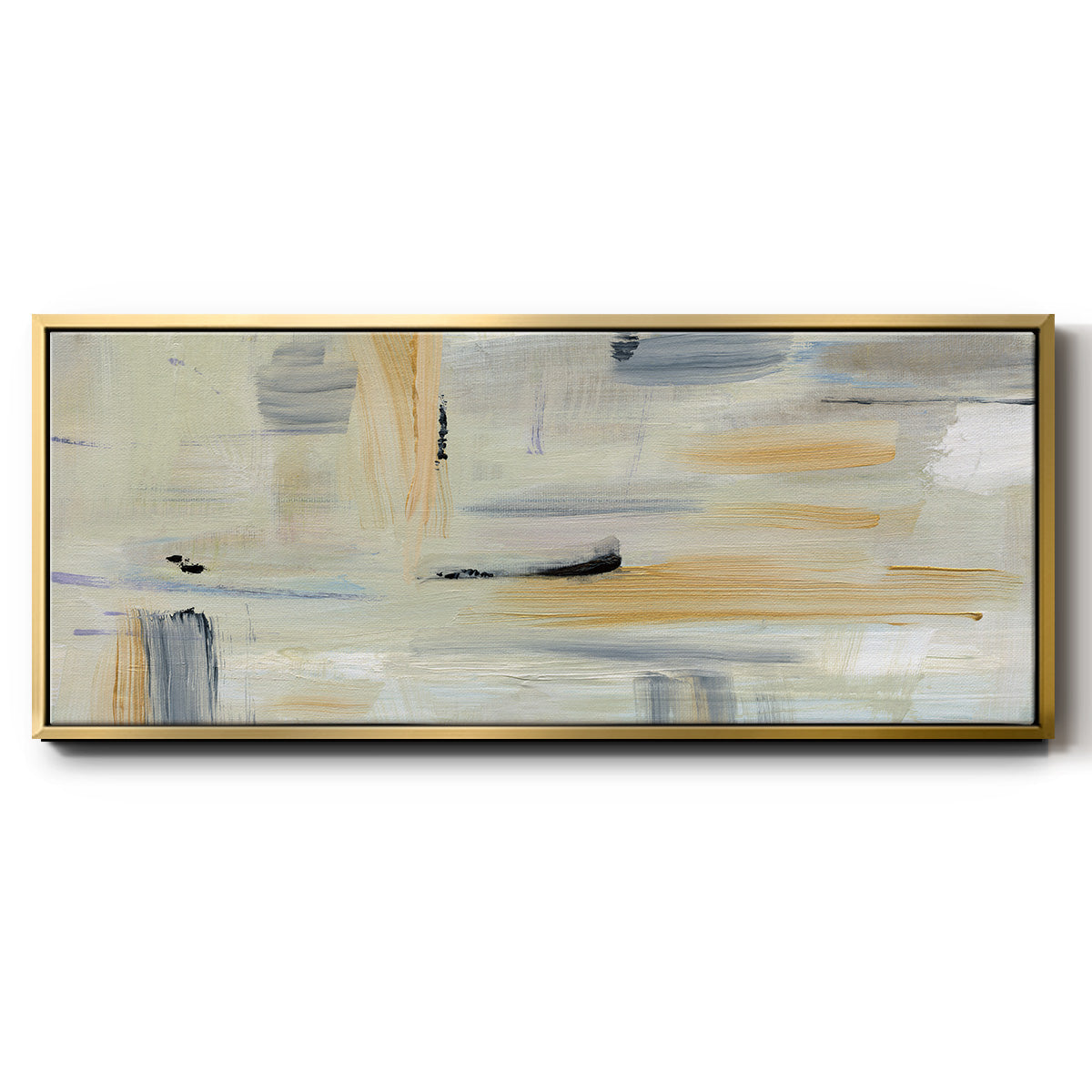 Gray Absract - Floater Framed Canvas Print