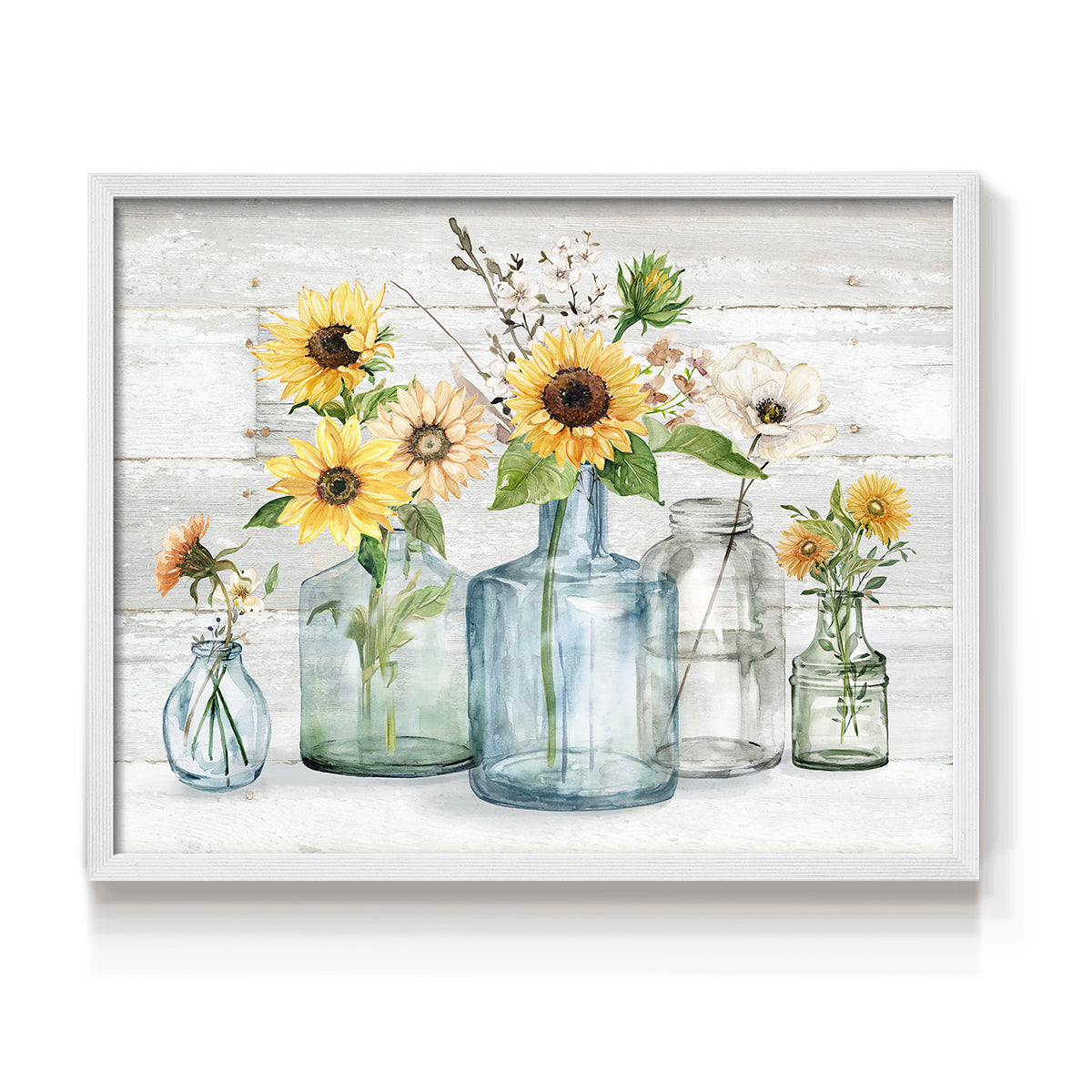 Sunflower Extravaganza - Restickable Framed Art Print