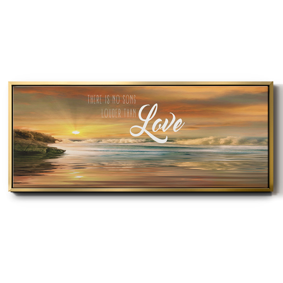 Louder Than - Floater Framed Canvas Print