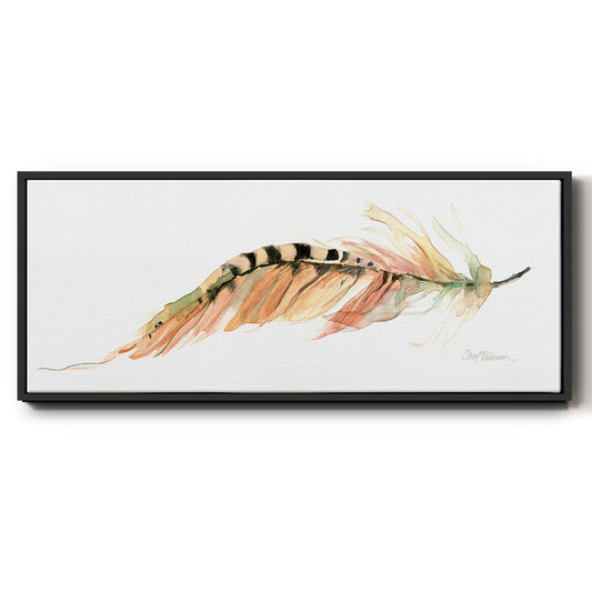 Tail Feather IV - Floater Framed Canvas Print