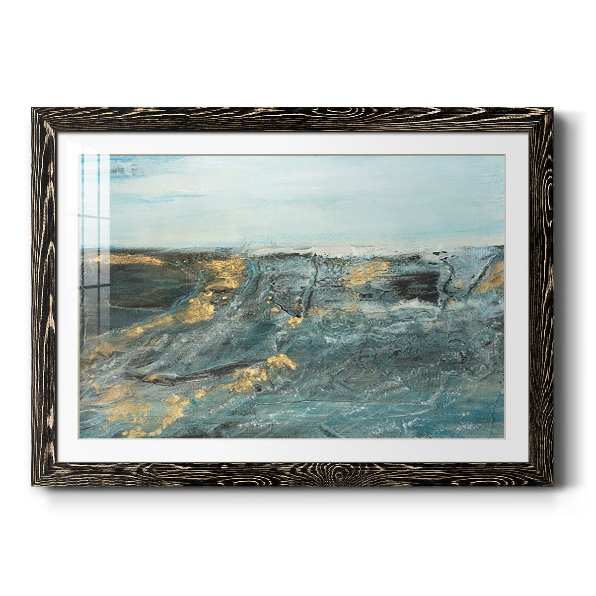 Flow of Love in Ocean I - Barnwood Framed Art Print