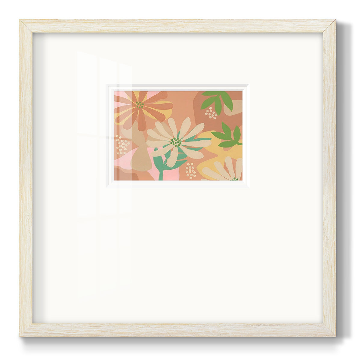 Neutral Blooms III Premium Framed Print Double Matboard