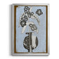 Graphic Flowers in Vase IV - Modern Framed Canvas Print