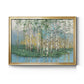 Birch Reflections Revisited - Modern Framed Canvas Print