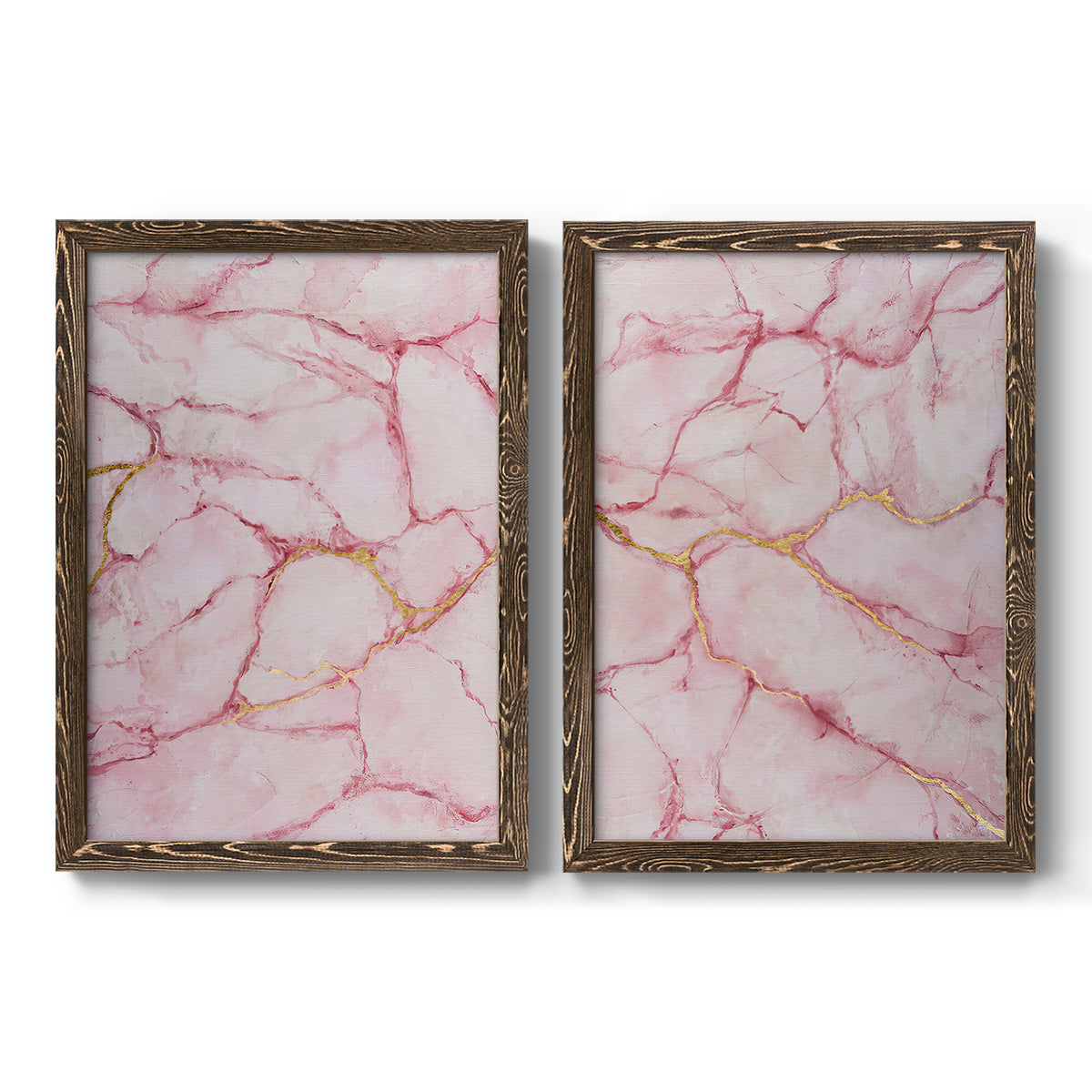 Rose Marble I - Premium Framed Canvas 2 Piece Set - Ready to Hang