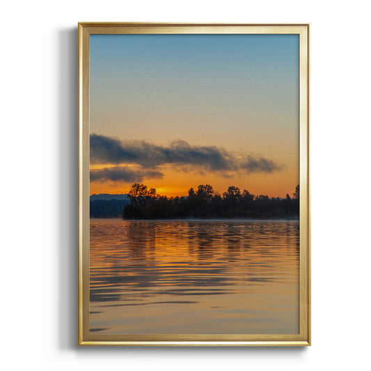 Molten Gold - Modern Framed Canvas Print