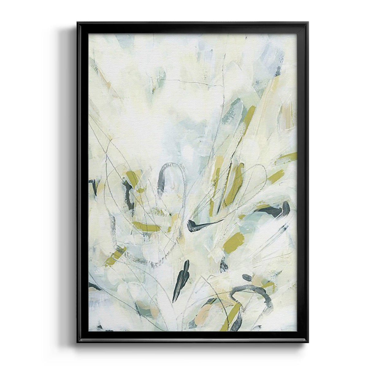 Ice Scribe II - Modern Framed Canvas Print