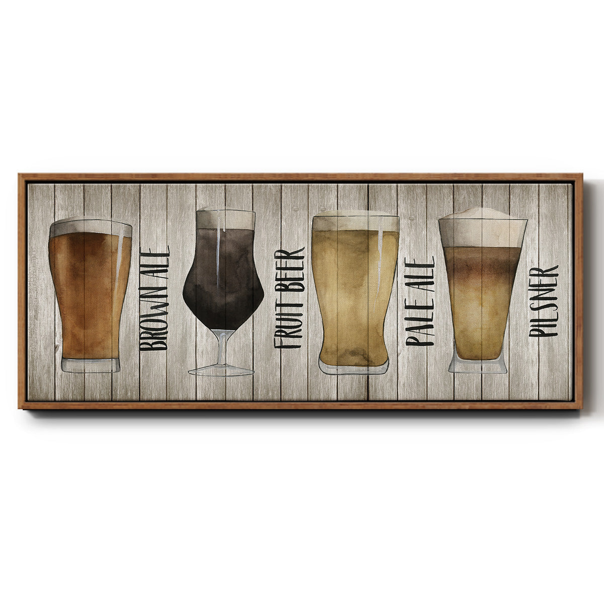 Beer Chart I - Floater Framed Canvas Print