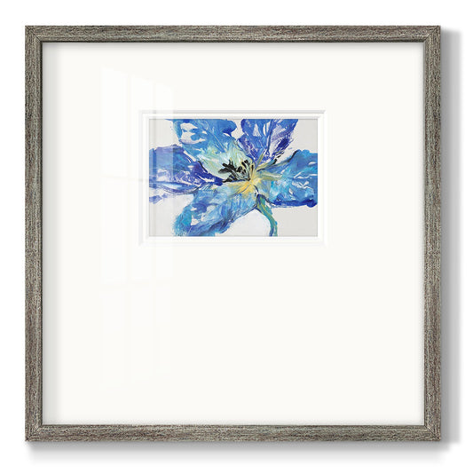 Fleur Bleue II Premium Framed Print Double Matboard