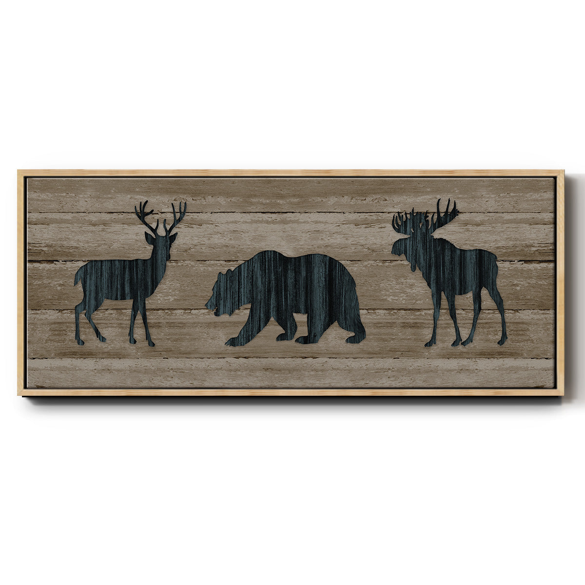Woodland Trio - Floater Framed Canvas Print
