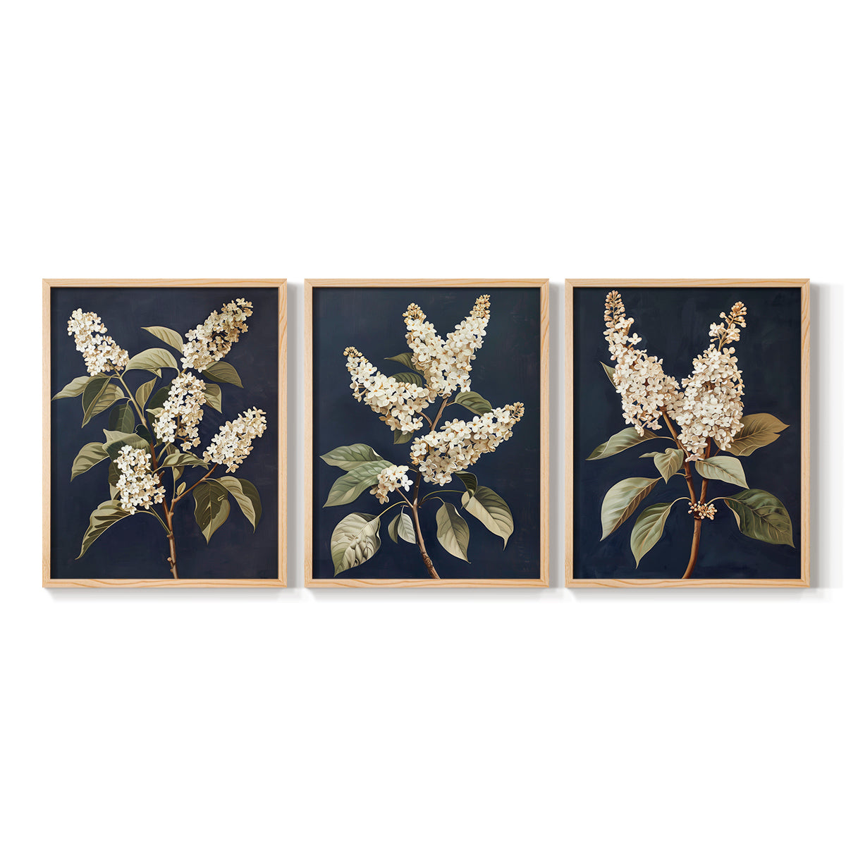 Floral Study Series LII - Restickable Framed Art Set
