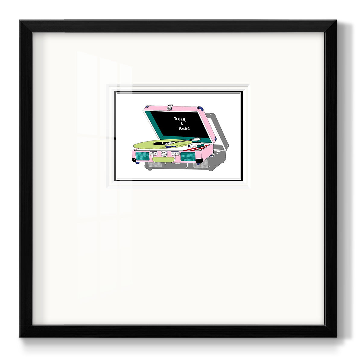 Record Shop I - Double Matboard Framed Print