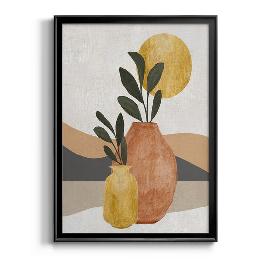 Adobe Moon II - Modern Framed Canvas Print